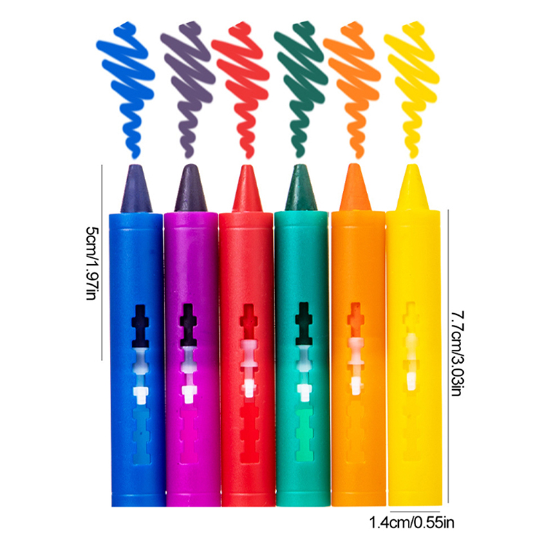 Kids Toys Drawing Easy - 6 색 빨 수있는 목욕 크레용