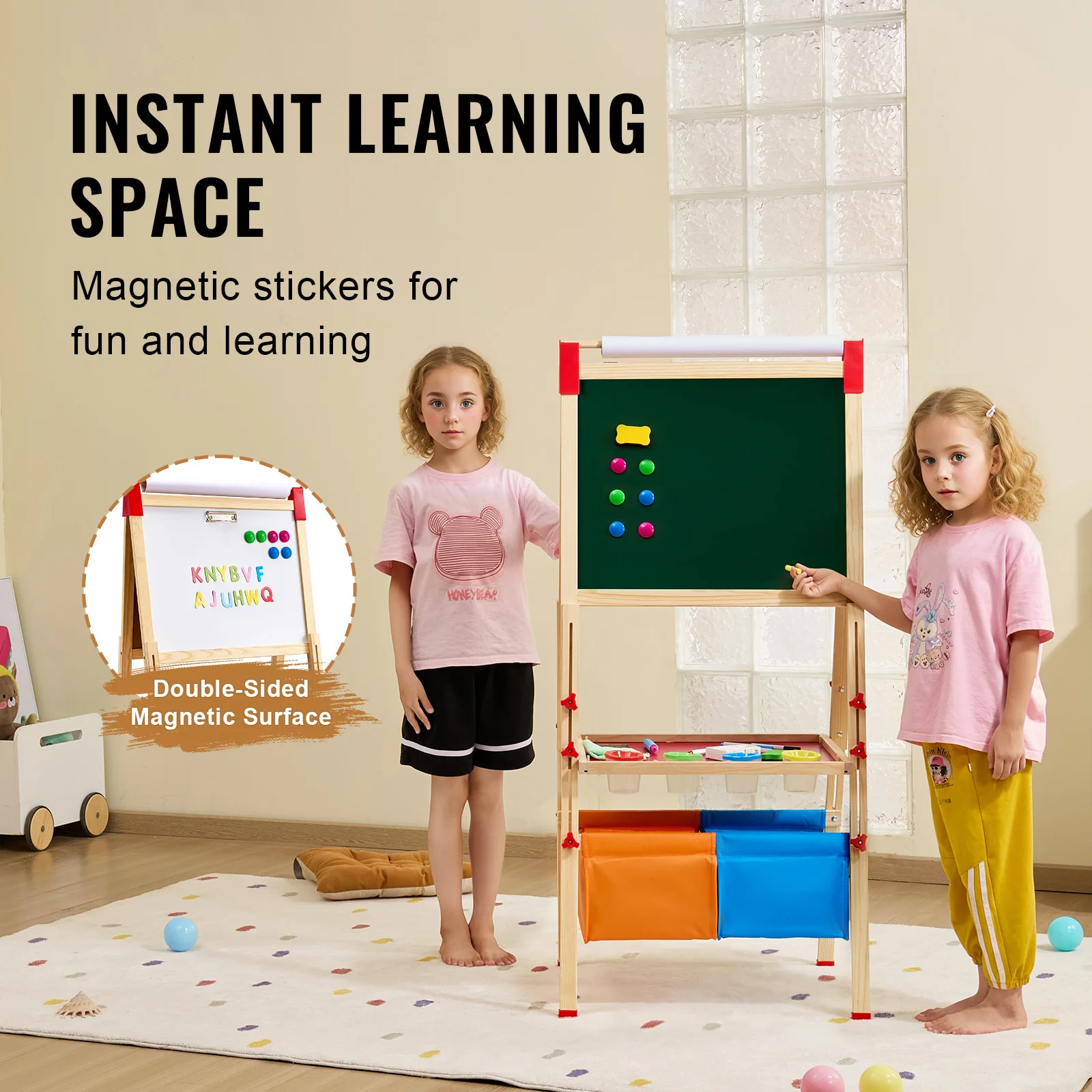 Kids Art Easel - 어린이용 자석 그림판 워드패드 아기 색칠