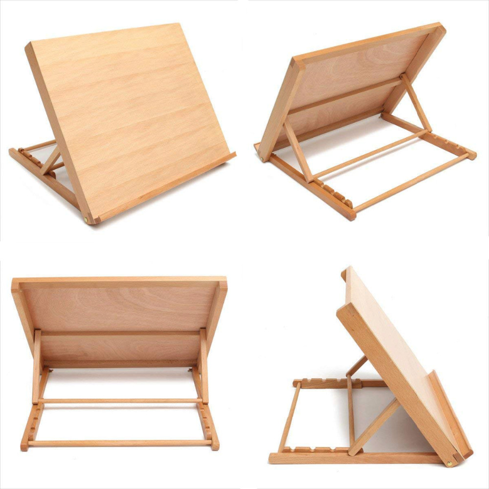 Kids Art Easel - 목재 드로잉 보드 다기능 A3 책상,