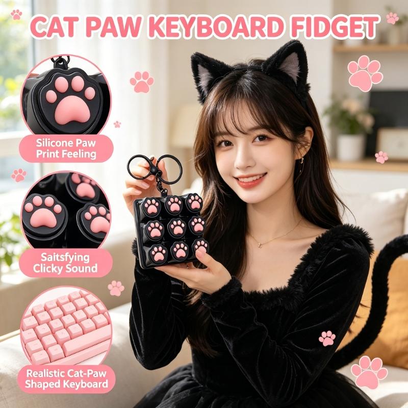Kids Toys Entertainer - 실리콘 고양이 발 Keycap Presser 스트레스