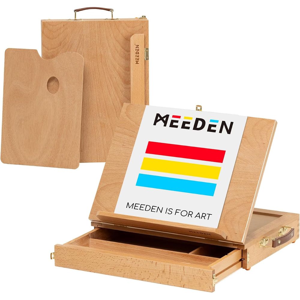 Kids Art Easel - 휴대용 원목 테이블탑 이젤, 스케치 보드용,