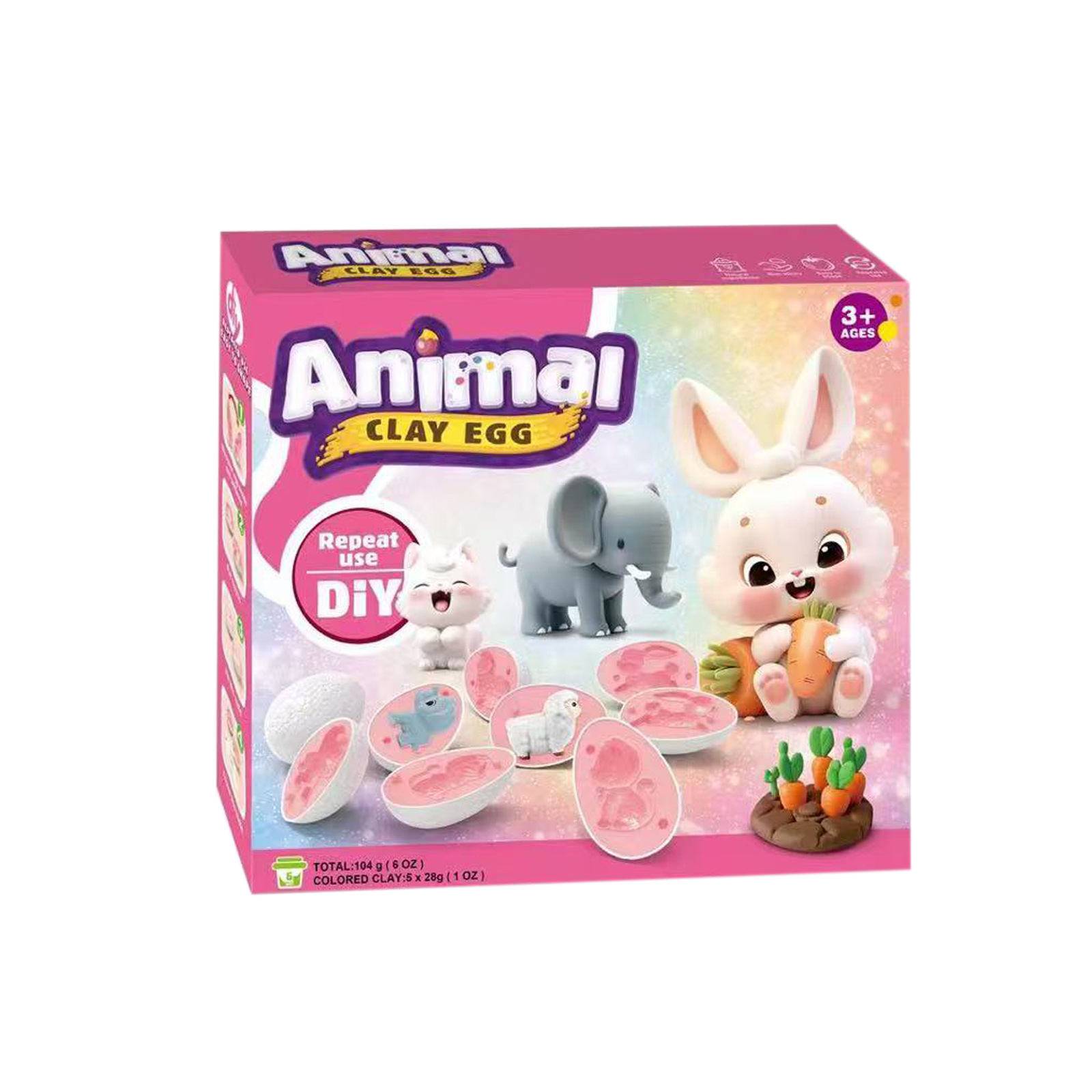 동물 색상 점토 달걀 세트 - 어린이 DIY 수제 점토 - Kids Toys Play Egg 리뷰 및 가격