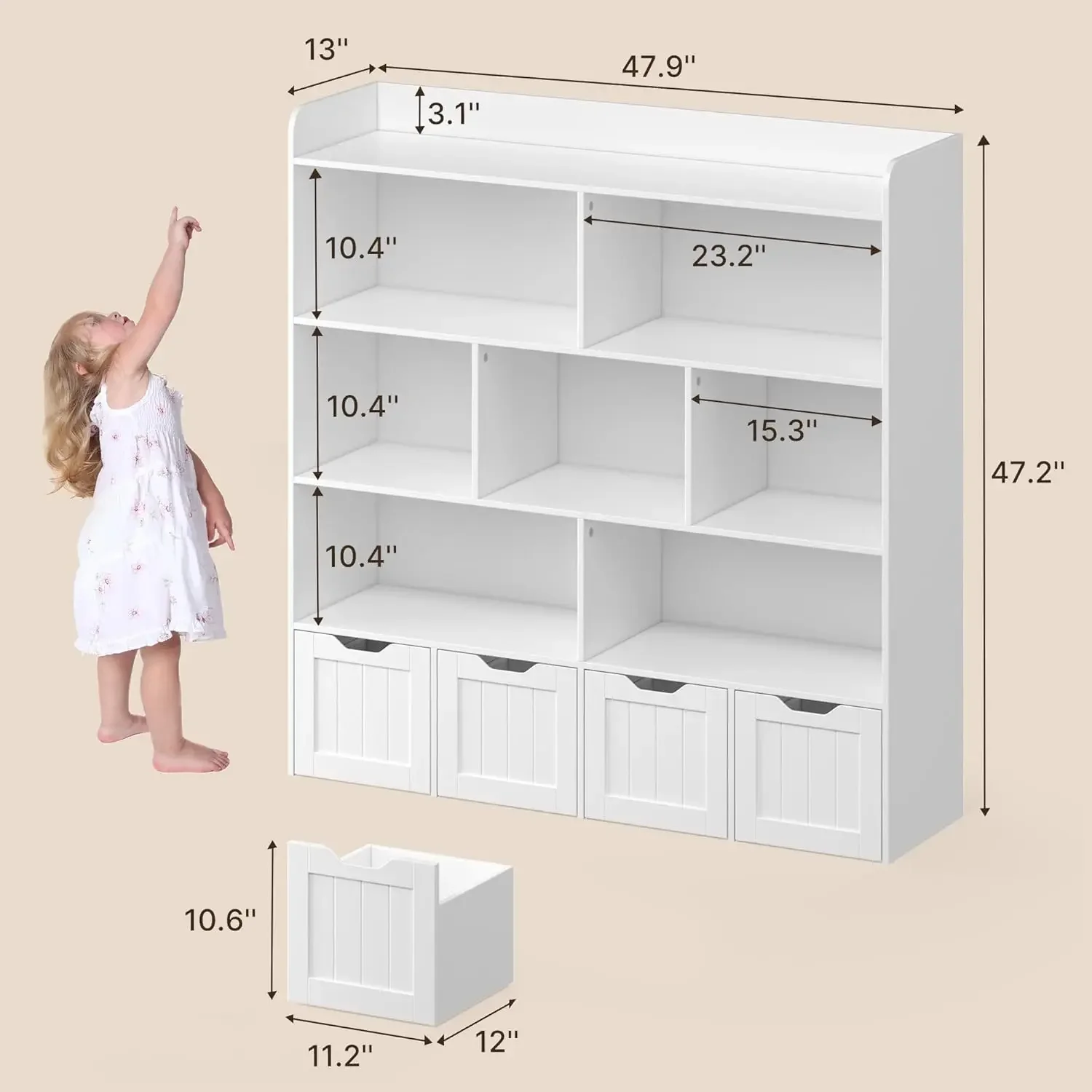 어린이 장난감 수납장 책장 이동식 서랍 개방형 선반 장 - Kids Toys Drawers 리뷰 및 가격