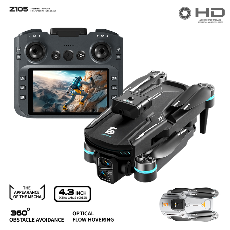 Z105 드론 4.3인치 화면 8K HD 카메라 장애물 - Toys For Kids Video 리뷰 및 가격