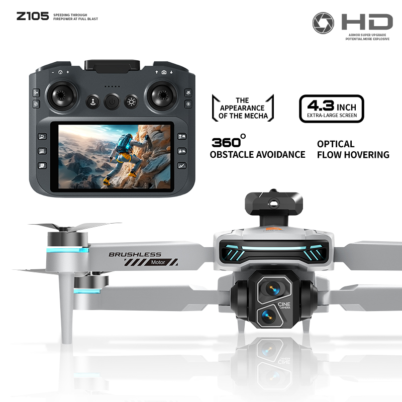 Z105 드론 4.3인치 화면 8K HD 카메라 장애물 - Toys For Kids Video 리뷰 및 가격