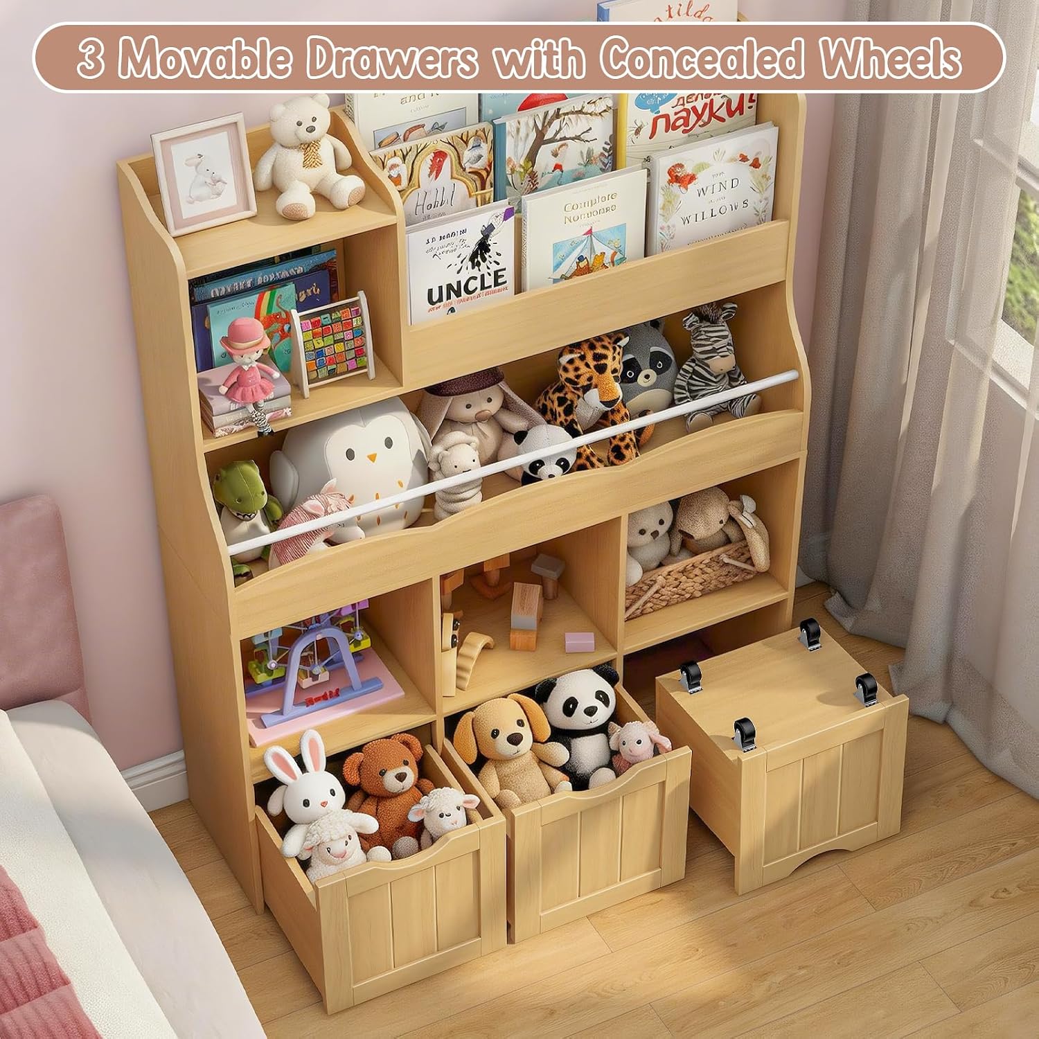 어린이용 3단 책장 및 수납장(서랍 3개 포함), 어린 - Kids Toys Drawers 리뷰 및 가격
