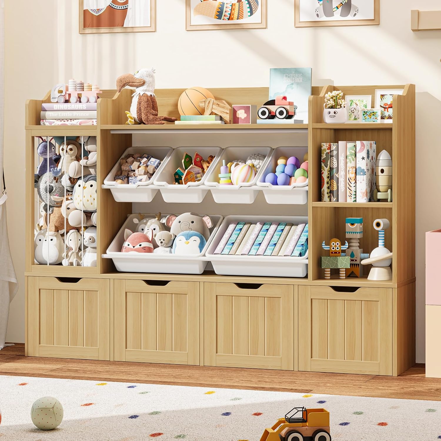 이동식 서랍이 있는 어린이용 책장 겸 수납장, 어린이  - Kids Toys Drawers 리뷰 및 가격