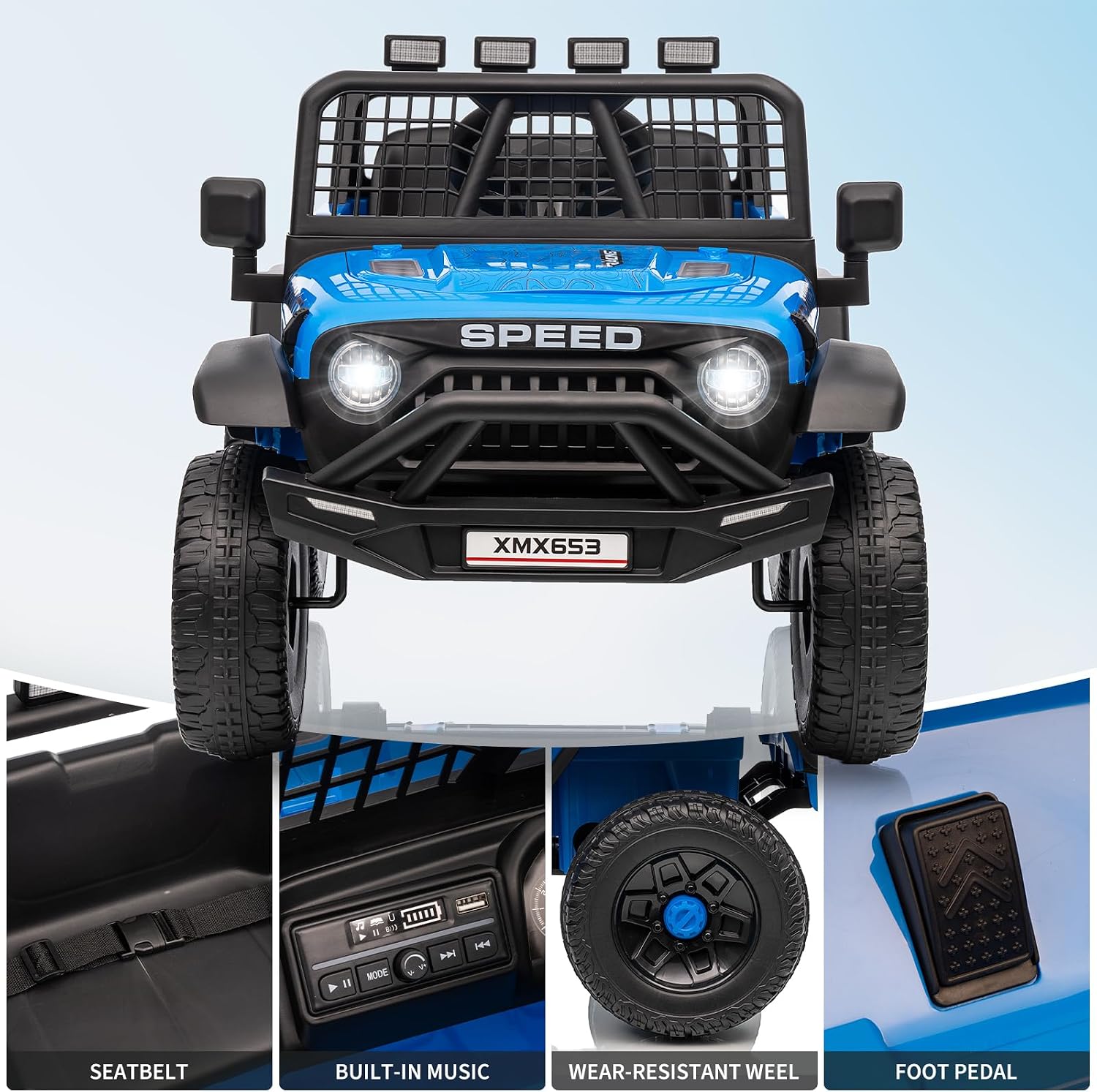 12V 어린이용 전동 싱글 시트 지프, 4.5AH 배터 - Kids Toys Jeep 리뷰 및 가격