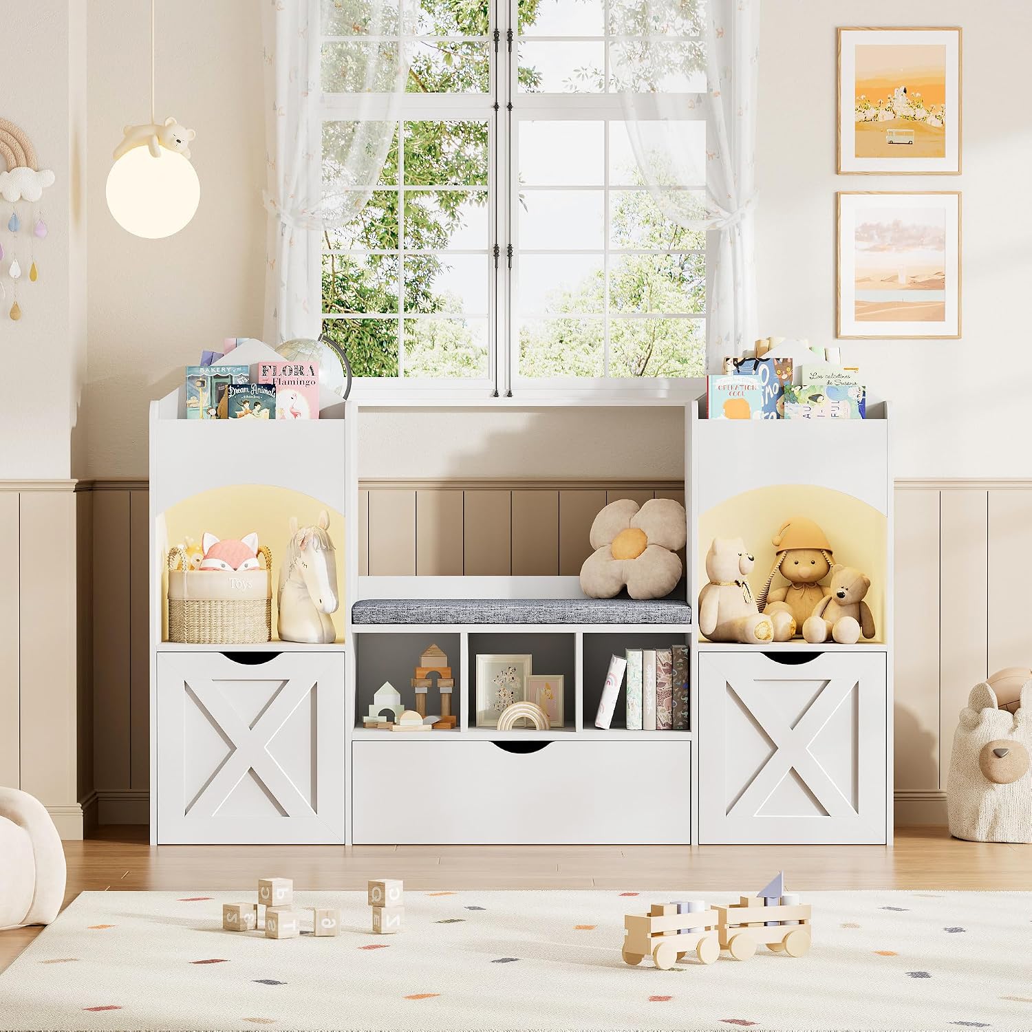 캐슬 모양 어린이 책꽂이 독서 공간 화이트 장난감 수납 - Kids Toys Drawers 리뷰 및 가격
