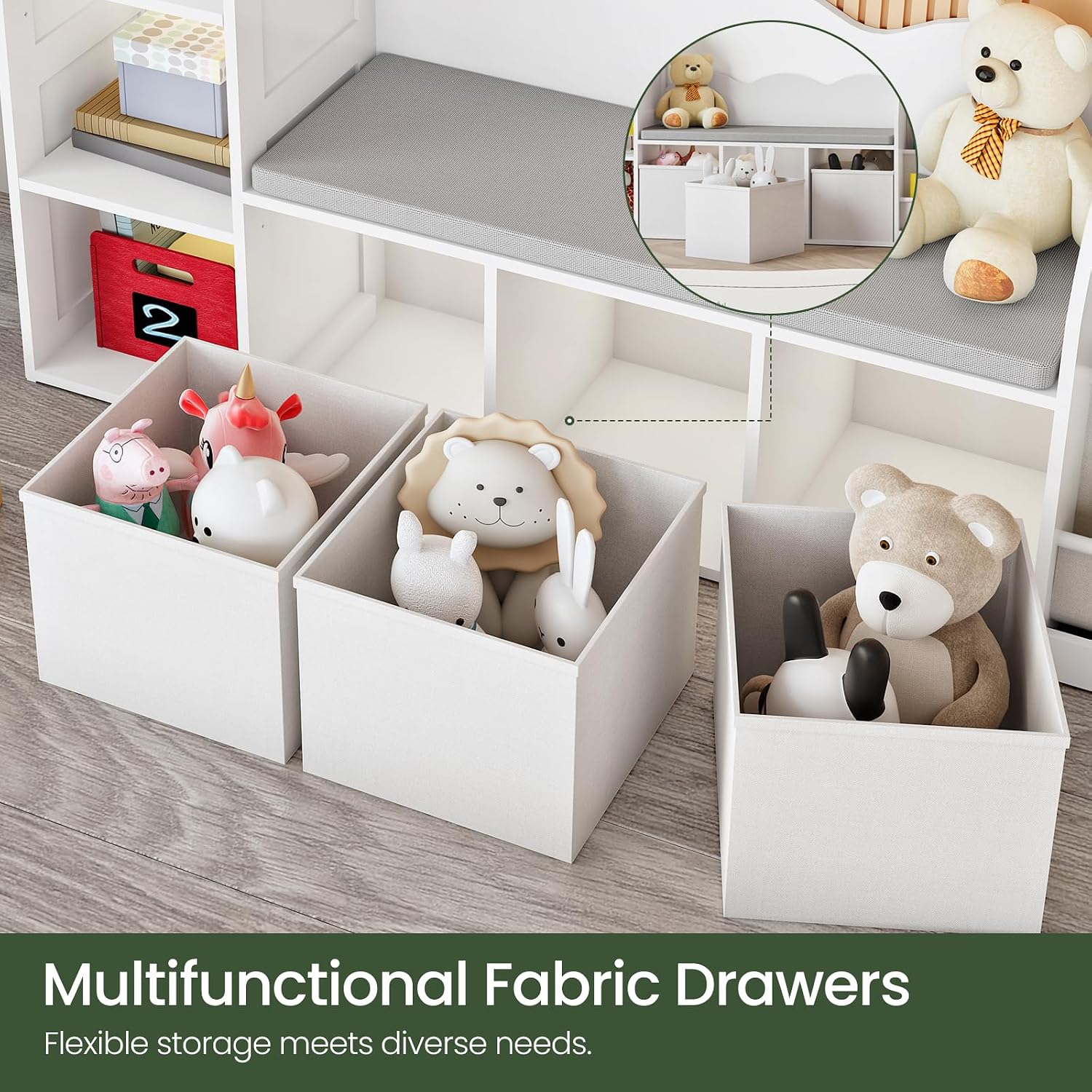 어린이 책꽂이 독서 공간 3 in 1 책장 쿠션 슬링  - Kids Toys Drawers 리뷰 및 가격