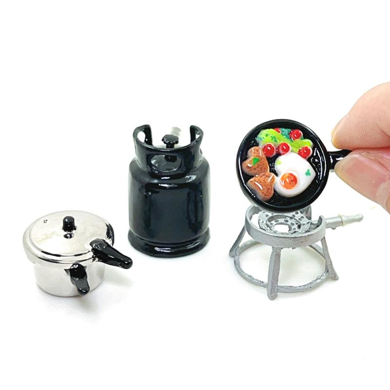 1/12 인형 집 주방 세트 미니 가스 스토브 튀긴 계 - Kids Toys Play Egg 리뷰 및 가격