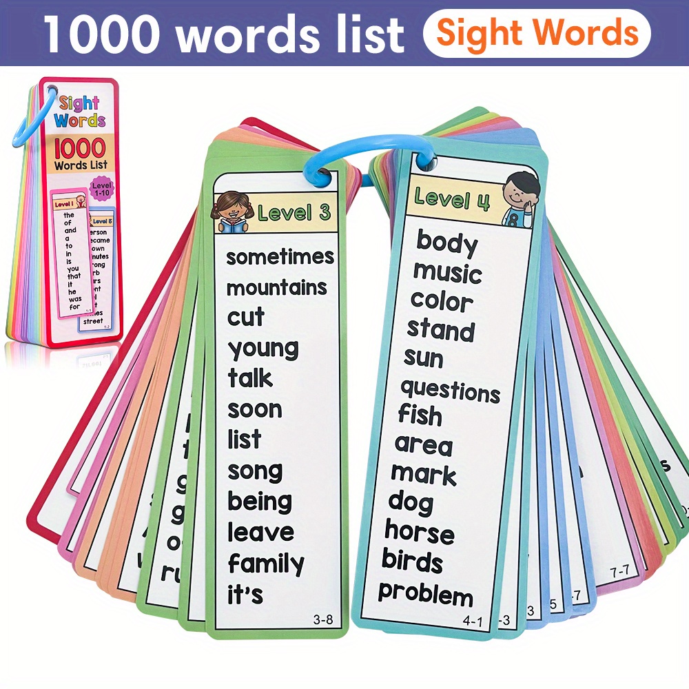 6-10세 어린이를 위한 1000개의 시력 단어 플래시 - Educational Flash Card 리뷰 및 가격