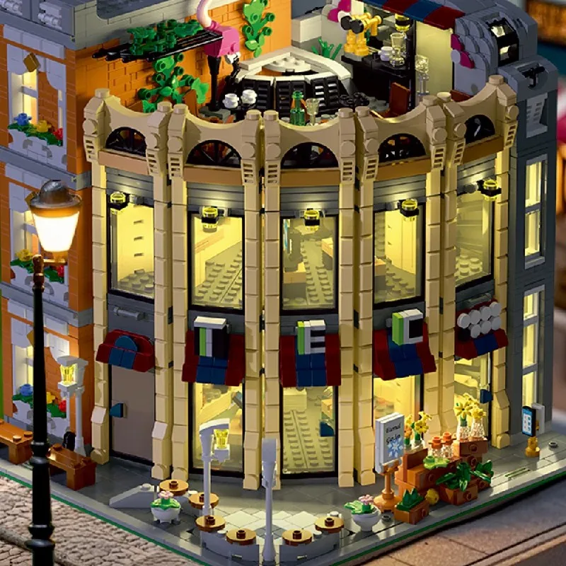 3231PCS 창의적인 전문가용 MOC 라운드 코너 샵 - Kids Toys Shop 리뷰 및 가격