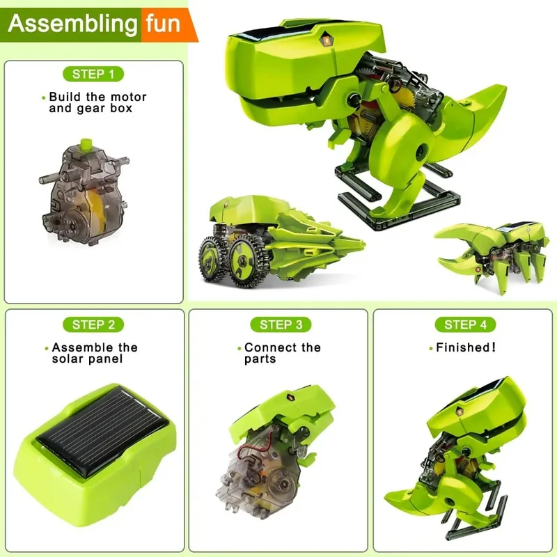 3-in-1 태양열 로봇 키트, 공룡 장난감, 어린이를 - Kids Toys Under $10 리뷰 및 가격
